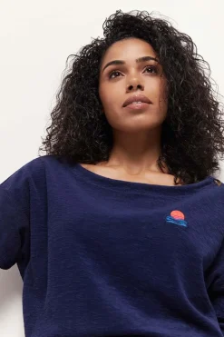 T-Shirts^One Step Malou - T-Shirt Bleu En Eponge De Coton Bio