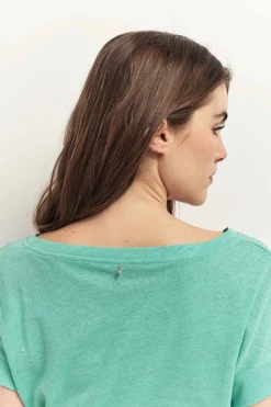 T-Shirts^One Step Mania - T-Shirt Menthe Visuel Danseuse Arty Minimal