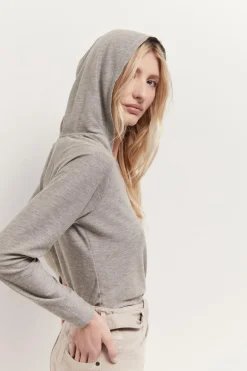 T-Shirts^One Step Mara - T-Shirt Platine A Capuche Et Manches Longues