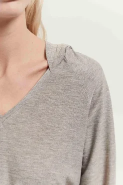 T-Shirts^One Step Mara - T-Shirt Platine A Capuche Et Manches Longues