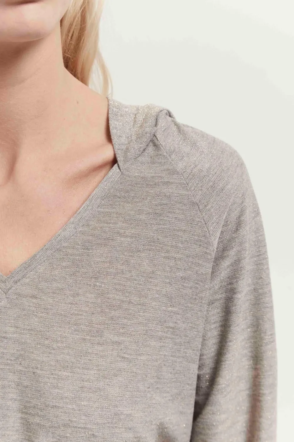 T-Shirts^One Step Mara - T-Shirt Platine A Capuche Et Manches Longues