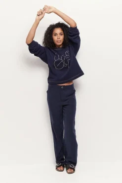 Pulls, Gilets & Sweats^One Step Marcus - Sweat Marine Visuel Monogramme Dore