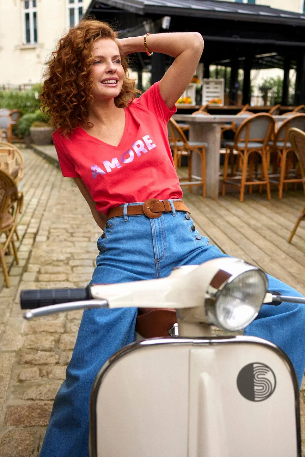 T-Shirts^One Step Mars - T-Shirt Hibiscus Coton Bio Message Metallise