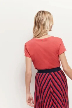 T-Shirts^One Step Mars - T-Shirt Hibiscus Coton Bio Message Metallise