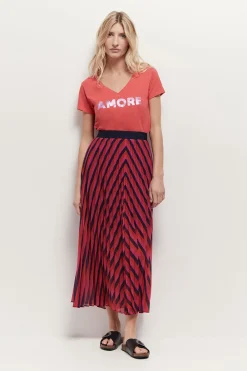 T-Shirts^One Step Mars - T-Shirt Hibiscus Coton Bio Message Metallise