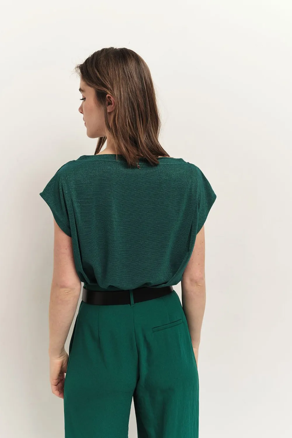 T-Shirts^One Step Mattis - T-Shirt Jungle Green Maille Lurex