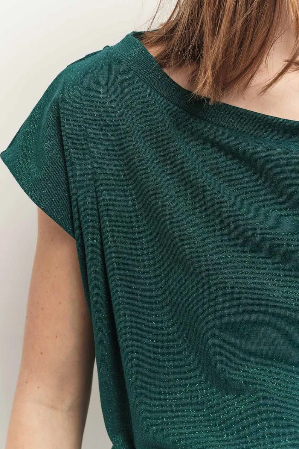 T-Shirts^One Step Mattis - T-Shirt Jungle Green Maille Lurex