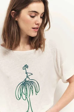 T-Shirts^One Step Meiry - T-Shirt Ecru Visuel Danseuse Paillete