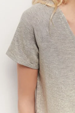 T-Shirts^One Step Melia - T-Shirt Platine Maille Pailletee