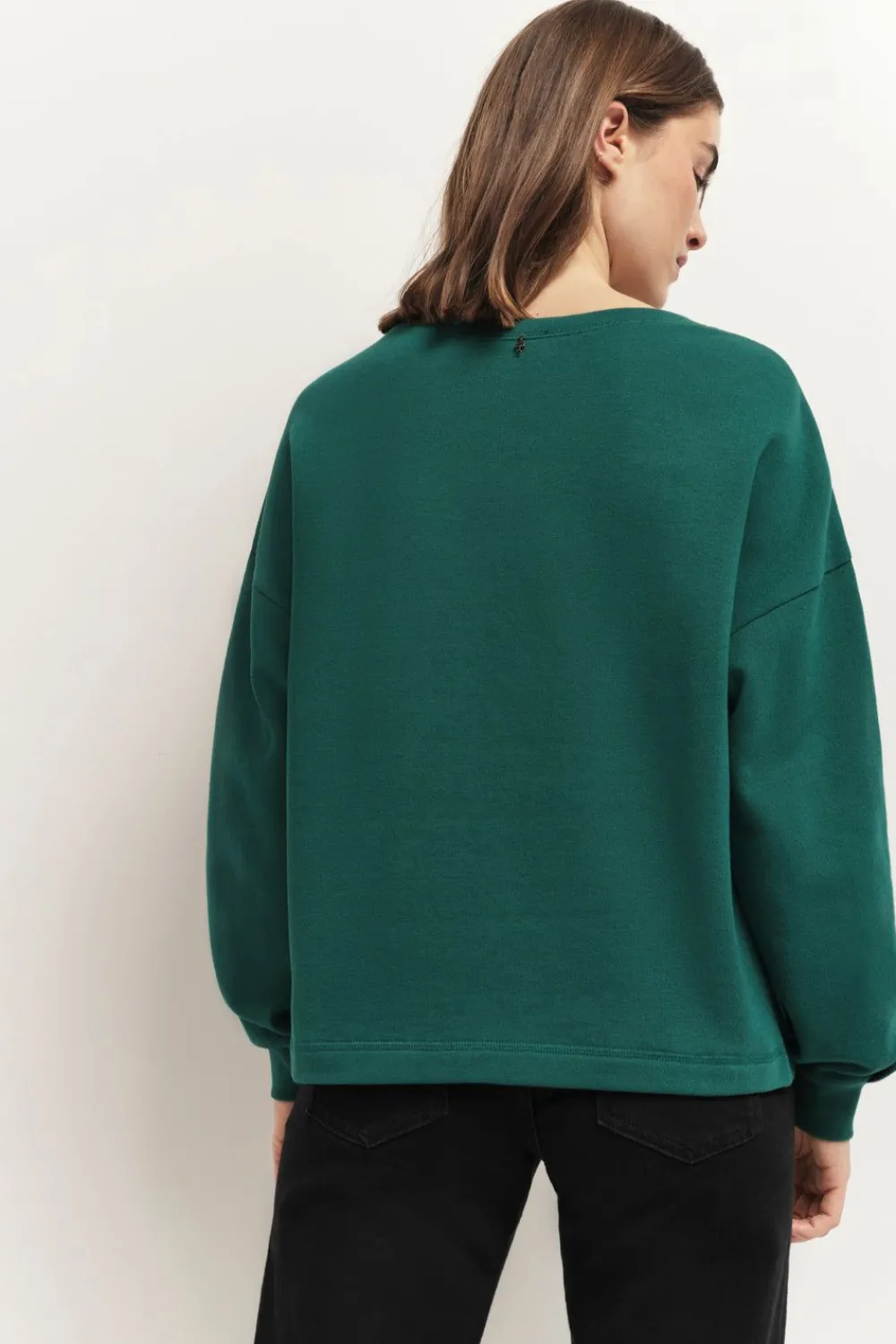 Pulls, Gilets & Sweats^One Step Meraki - Sweat Green Grass A Message Metallise