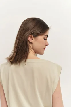 T-Shirts^One Step Meryl - Top Light Gold Maille Lurex