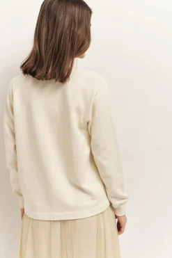 Pulls, Gilets & Sweats^One Step Mezzo - Sweat Ivoire Broderies Visuels Arty Minimal