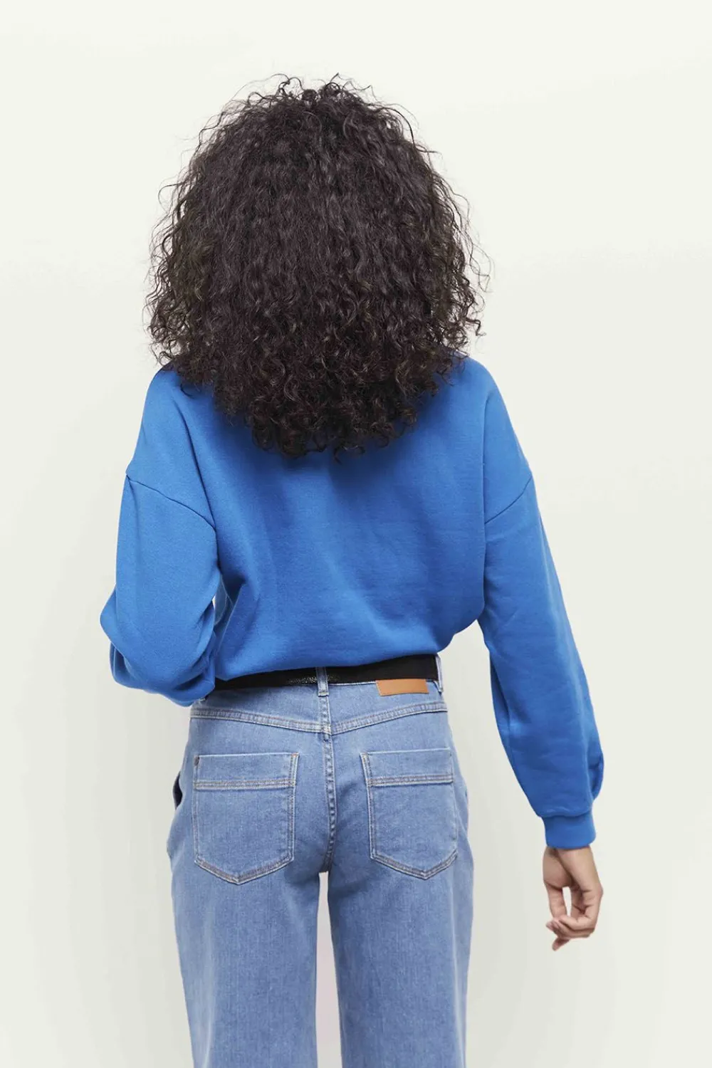 Pulls, Gilets & Sweats^One Step Midi - Sweat Santorin Blue Message Brode Motif Leopard