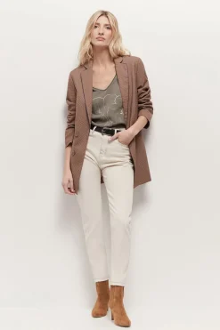 T-Shirts^One Step Milan - T-Shirt Vetiver Coton Lin Serigraphie Futuriste