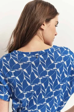 T-Shirts^One Step Millet - T-Shirt Santorin Blue A Imprime Papillon D'Azur