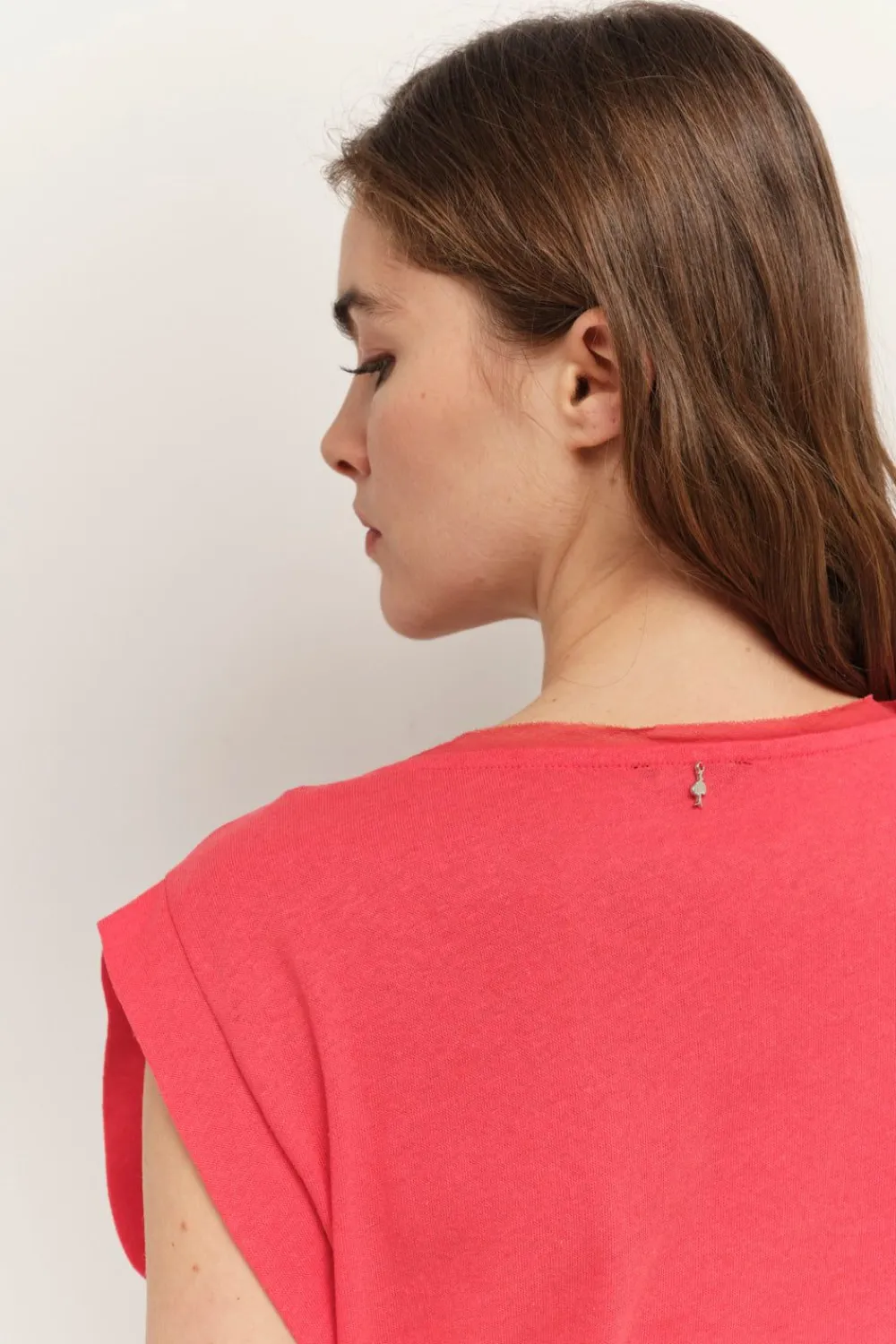 T-Shirts^One Step Mineki - T-Shirt Hibiscus Maille Coton Lin