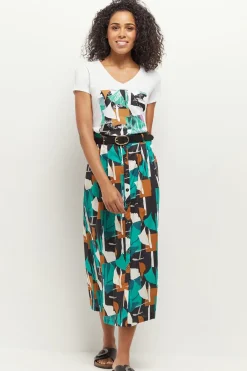 T-Shirts^One Step Mira - T-Shirt Blanc Coton Bio Serigraphie Abstraction Arty