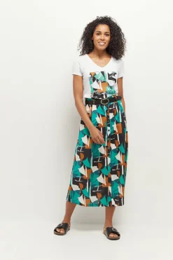 T-Shirts^One Step Mira - T-Shirt Blanc Coton Bio Serigraphie Abstraction Arty