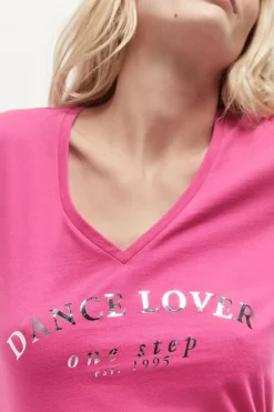 T-Shirts^One Step Miro - T-Shirt Fuchsia En Coton Bio A Message