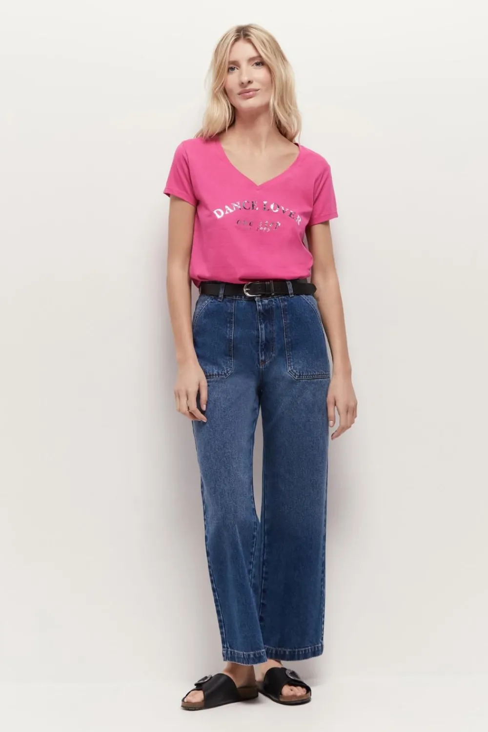 T-Shirts^One Step Miro - T-Shirt Fuchsia En Coton Bio A Message