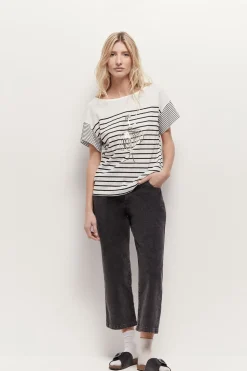 T-Shirts^One Step Molly - T-Shirt Mariniere Visuel Danseuse Metallisee