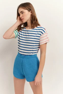 T-Shirts^One Step Mussy - T-Shirt Mariniere A Motif Rayures Couleur