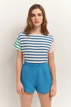 T-Shirts^One Step Mussy - T-Shirt Mariniere A Motif Rayures Couleur