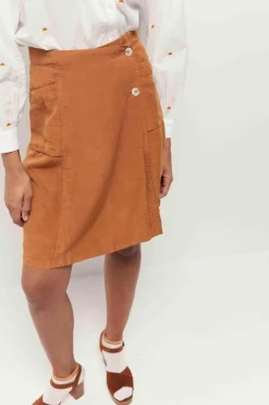 Chaussures^One Step O.Soros - Sandales Plateforme Caramel En Cuir Velours