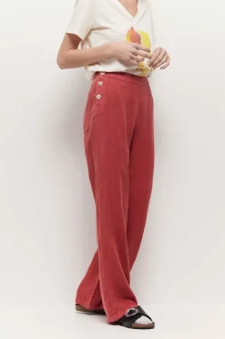 Denims & Pantalons^One Step Pamela - Pantalon A Pont Chilipepper En Lin