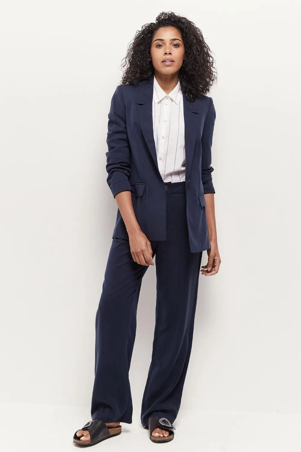 Denims & Pantalons^One Step Petra - Pantalon De Costume Marine En Lyocell®