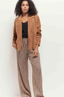 Denims & Pantalons^One Step Prima - Pantalon Fluide Sand A Imprime Mini Girafon