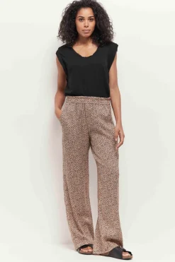 Denims & Pantalons^One Step Prima - Pantalon Fluide Sand A Imprime Mini Girafon
