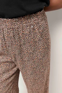 Denims & Pantalons^One Step Prima - Pantalon Fluide Sand A Imprime Mini Girafon
