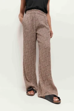 Denims & Pantalons^One Step Prima - Pantalon Fluide Sand A Imprime Mini Girafon