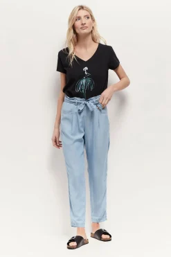 Denims & Pantalons^One Step Priska - Pantalon Baby Blue Neo-Carotte En Lyocell®