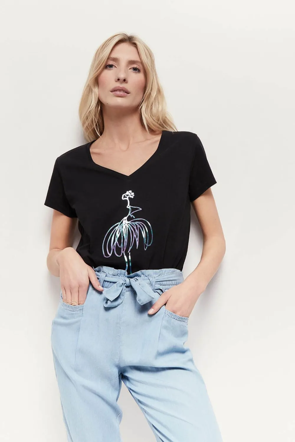 Denims & Pantalons^One Step Priska - Pantalon Baby Blue Neo-Carotte En Lyocell®