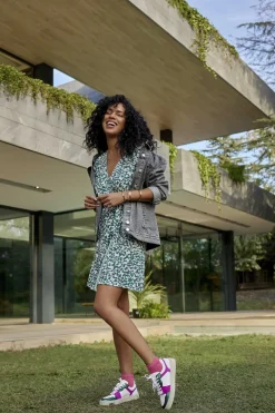 Robes & Combinaisons^One Step Radny - Robe Ecrue A Imprime Ecorce Urbaine