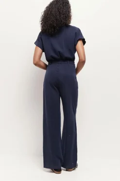 Robes & Combinaisons^One Step Rafal - Combinaison Pantalon Marine A Col Collerette En Lyocell®