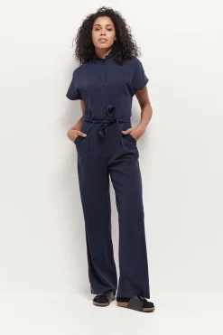 Robes & Combinaisons^One Step Rafal - Combinaison Pantalon Marine A Col Collerette En Lyocell®