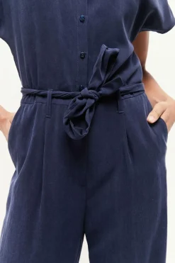 Robes & Combinaisons^One Step Rafal - Combinaison Pantalon Marine A Col Collerette En Lyocell®