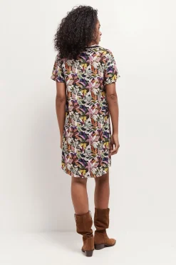 Robes & Combinaisons^One Step Reko - Robe Kaki A Imprime Jungle Bigarre