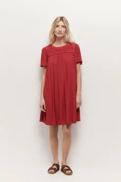 Robes & Combinaisons^One Step Revia - Robe Chilipepper En Crepe Broderies Ton Sur Ton