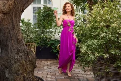 Robes & Combinaisons^One Step Rhodes - Robe Bustier Longue Orchidee Recycle A Bandeau Plisse