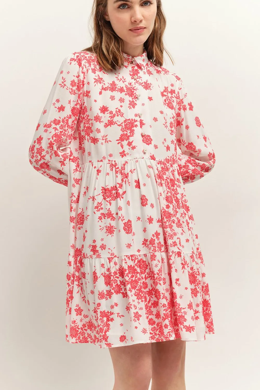 Robes & Combinaisons^One Step Richtie - Robe Hibiscus Lenzing Ecovero A Imprime Faience Boheme