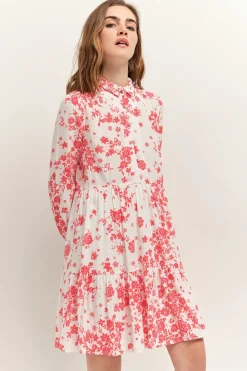 Robes & Combinaisons^One Step Richtie - Robe Hibiscus Lenzing Ecovero A Imprime Faience Boheme