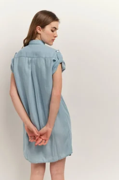 Robes & Combinaisons^One Step Rieg - Robe Chemise Baby Blue Lyocell®