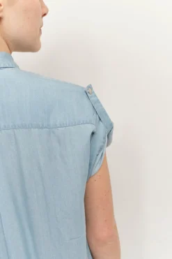 Robes & Combinaisons^One Step Rieg - Robe Chemise Baby Blue Lyocell®