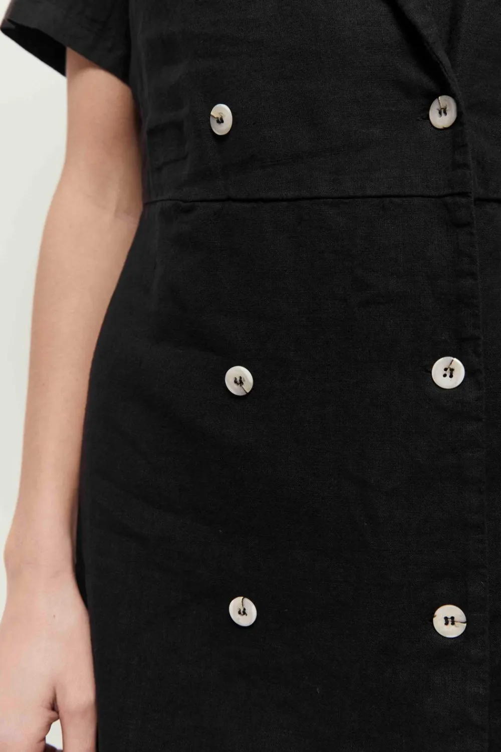 Robes & Combinaisons^One Step Rikko - Robe Manteau Noire En Lin