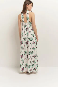 Robes & Combinaisons^One Step Rituel - Robe Longue Ecrue Borderie Anglaise A Imprime Jour De Fete