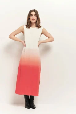 Robes & Combinaisons^One Step Rivo - Robe Longue Corail Maille Effet Deep Dye